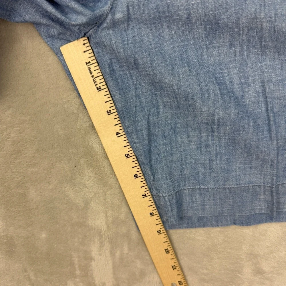Polo Ralph Lauren‎ Shorts Mens 33 Blue Classic Fit Chambray Cotton Casual Prep